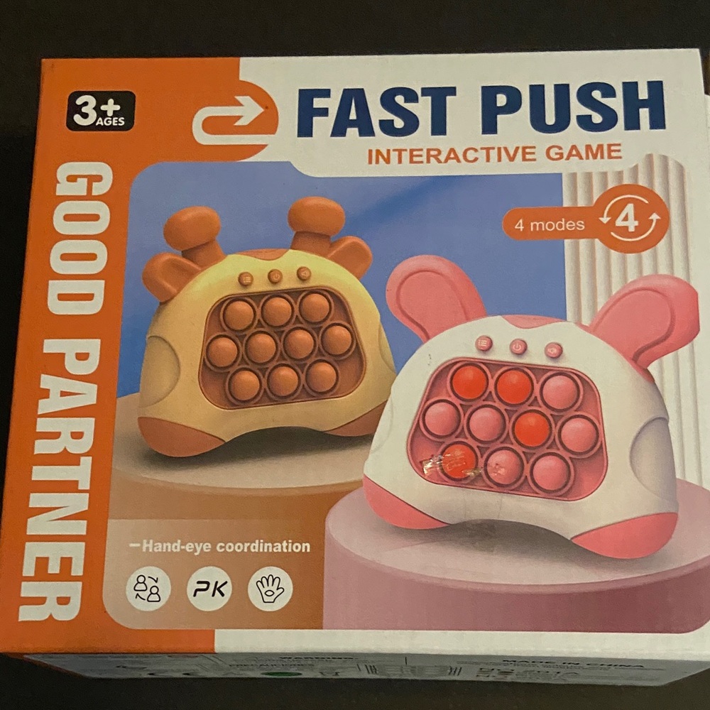 Fast Push Interactive Game for Kids - Pink and Brown
